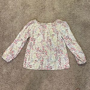 Girls Old Navy floral blouse